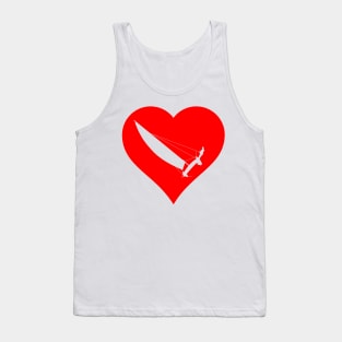 Red heart with catamaran Tank Top